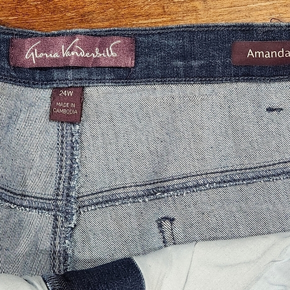 Gloria Vanderbilt Amanda Slimming Tapered Leg Women Jeans Size 24W NWT - Picture 9 of 13